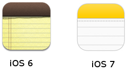 icones iOS6 versus iOS7