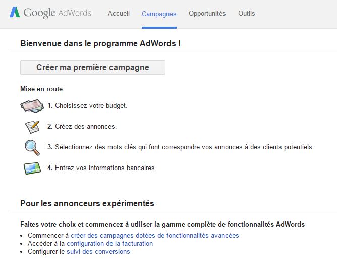 Les campagnes Adwords en SEA