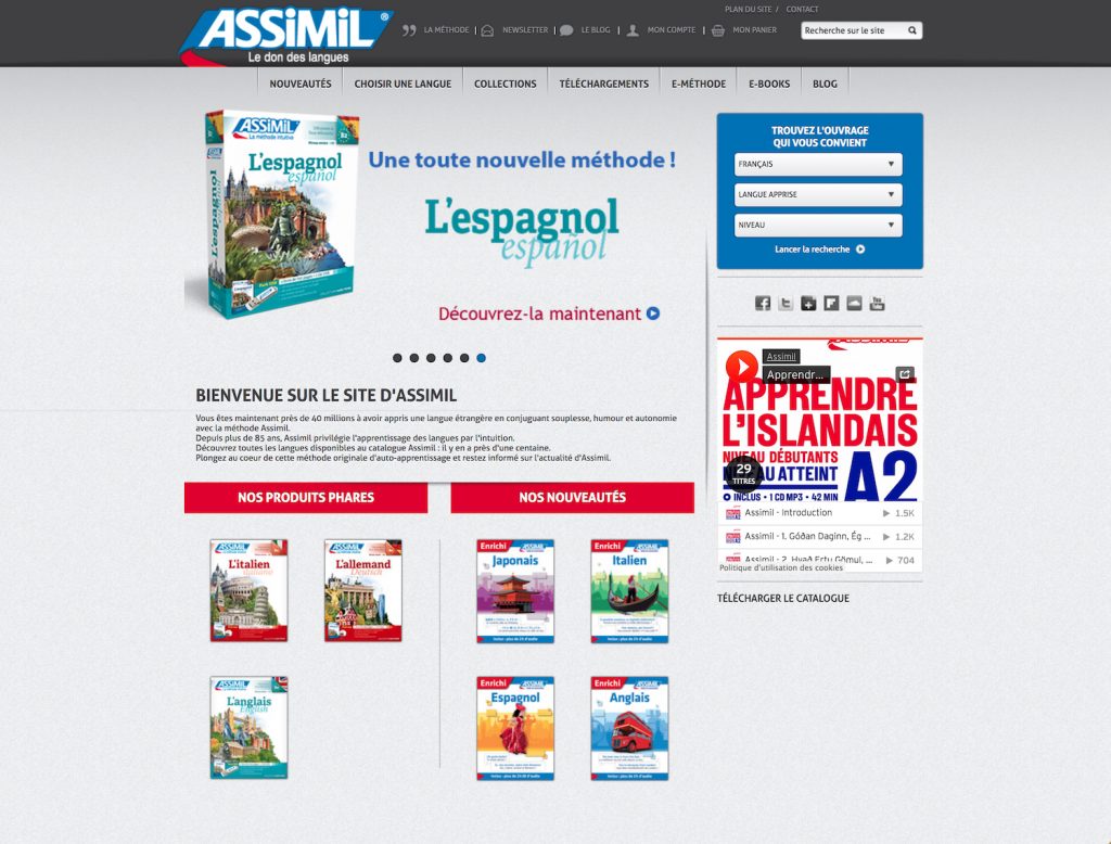 Assimil, un site développé avec Rails